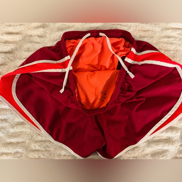 Nike Women's Red and White Athletic Shorts - Picture 5 of 5